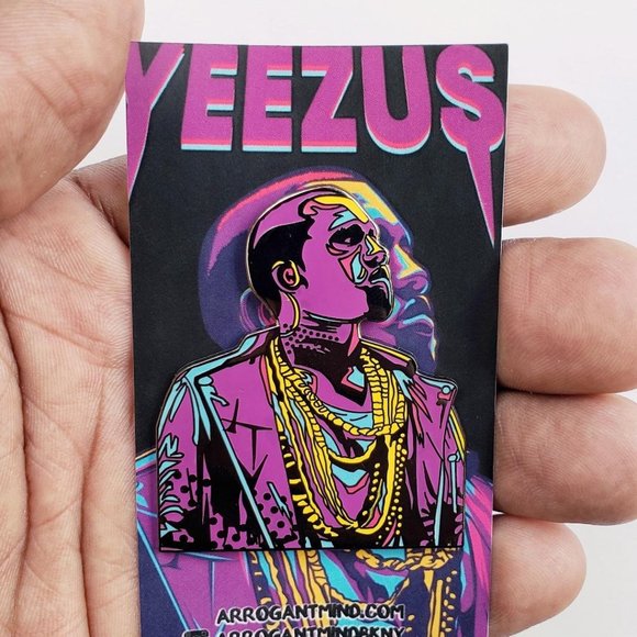 KANYE WEST ENAMEL PIN - Picture 3 of 4